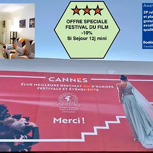 2P relooking, croisette et plage, parking gratuit, acceuil 5 stars, excellent rapport qualité prix Appartement